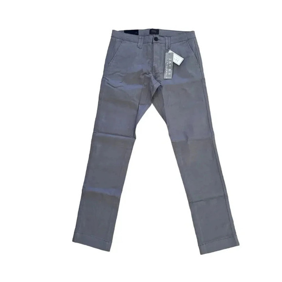 Jachs Mens Grey Pants Trousers slim fit Mid-Rise Tapered Leg Chino Size 29 NWT - Picture 1 of 11